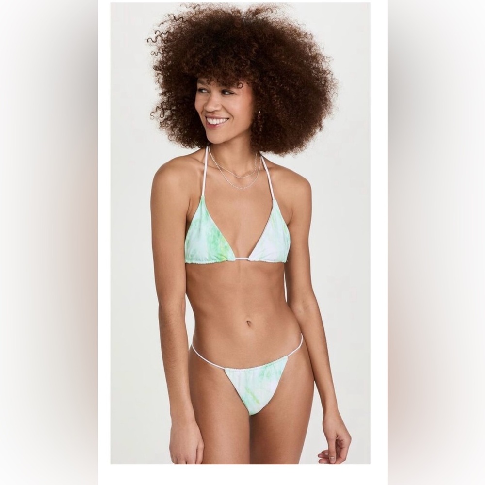 NWT-GOOD AMERICAN GREEN MARBLE BIKINI
